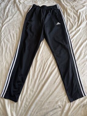 adidas Black Joggers with White Side Stripes - men’s